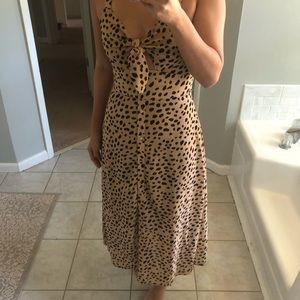 NWT Midi leopard dress